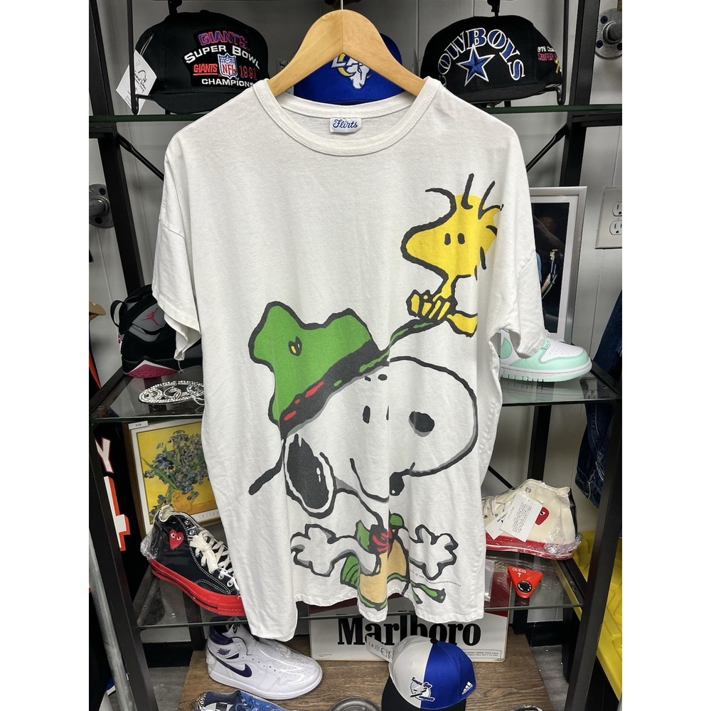 Vintage 1965 Snoopy Ireland Big Mega Print Flirts Sleep Shirt OSFA